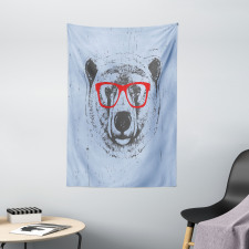 Whimsical Grunge Polar Bear Tapestry