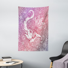 Eastern Elephant Zentangle Tapestry