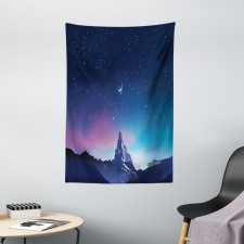 Aurora Borealis Mountain Tapestry