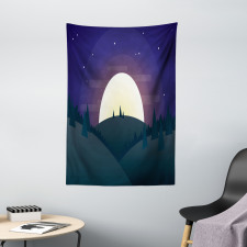 Night Forest Starry Sky Tapestry