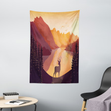 Bird Mountain Reindeer Tapestry