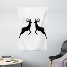 Reindeer Silhouette Tapestry