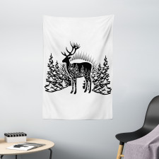 Reindeer Spruce Forest Tapestry