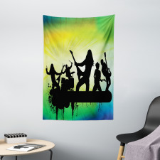 Energetic Rock Band Tapestry