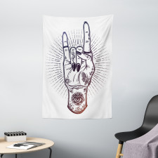 Tattooed Hand Raised Tapestry