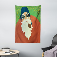 Funky Santa with Pipe Tapestry