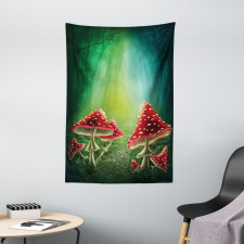 Mysterious Mushrooms Tapestry