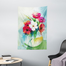 Flowers in a Vase Art Tapestry