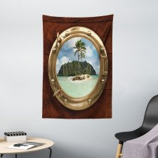 View of Deserted Island Tapestry