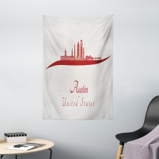 Calligraphic Modern Skyline Tapestry