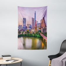 Urban Scene Image and River Tapestry