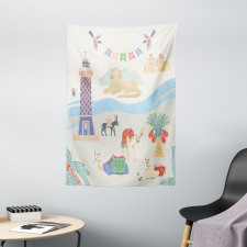 Traveling Egypt Landmarks Tapestry