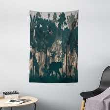 Spooky Forest and Animals Tapestry