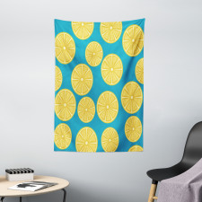 Vivid Citrus Slices Art Tapestry