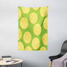 Citrus Slices Polka Dots Tapestry