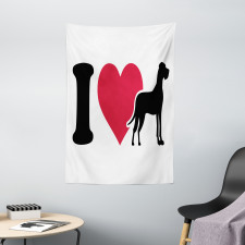 Classic Heart Dog Lover Tapestry