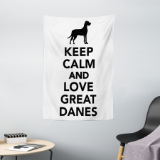 Keep Calm and Love Text Tapestry