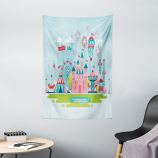 Childish Cartoon Fun Tapestry