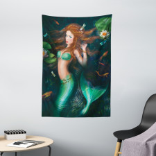 Mermaid Lake Lilies Tapestry