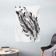 Flying Bird Silhouettes Tapestry