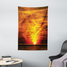 Sunset over Horizon Sea Tapestry