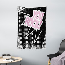 Halftone Style Text Bubble Tapestry