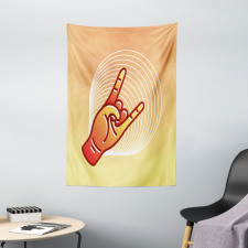 Sign of the Horns Graphic Tapestry