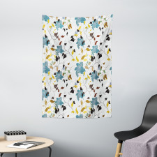 Colorful Flowers Leaf Tapestry