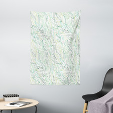 Modern Leaf Patterns Tapestry