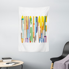 Vibrant Lettering Design Tapestry