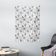 Blooming Flowers Buds Art Tapestry