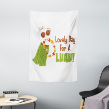 Day for a Luau Wording Ethnic Tapestry