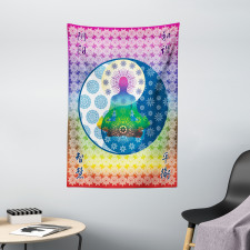 Meditation Theme Zen Art Tapestry