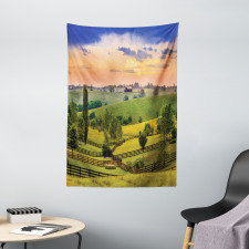 Surreal Countryside Tapestry