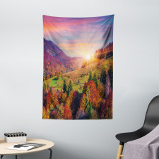 Morning in Mountain Tree Tapestry