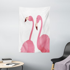 Exotic Pink Birds Animals Tapestry
