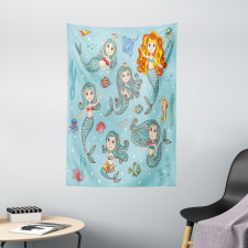 Marine Creatures Art Tapestry