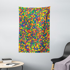 Vivid Motley Pixel Tapestry