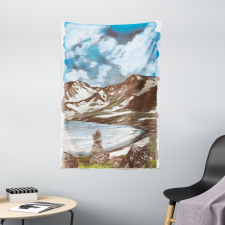 Snowy Mountains and Lake Tapestry