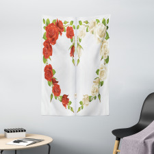 Heart Bouquet Romantic Tapestry