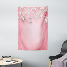 Heart Pearl Necklace Tapestry