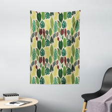 Various Detailed Leaves Tapestry