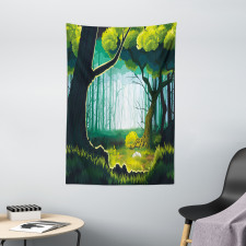 Forest View Outdoor Scene Tapestry