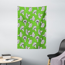 Digital Drawings of Broccoli Tapestry