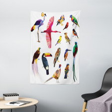Bird Set Poly Design Tapestry