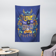 Floral Themed Text Tapestry