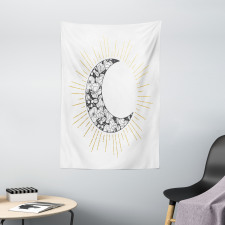 Crescent with Roses Art Tapestry