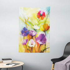 Vivid Gerbera Bloom Spring Tapestry