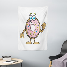 Waving Donut with Sprinkles Tapestry