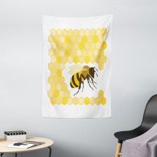 Single Bugnd Hexagons Tapestry